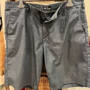 Hurley Men's Flat-Front Slate Blue Casual Shorts